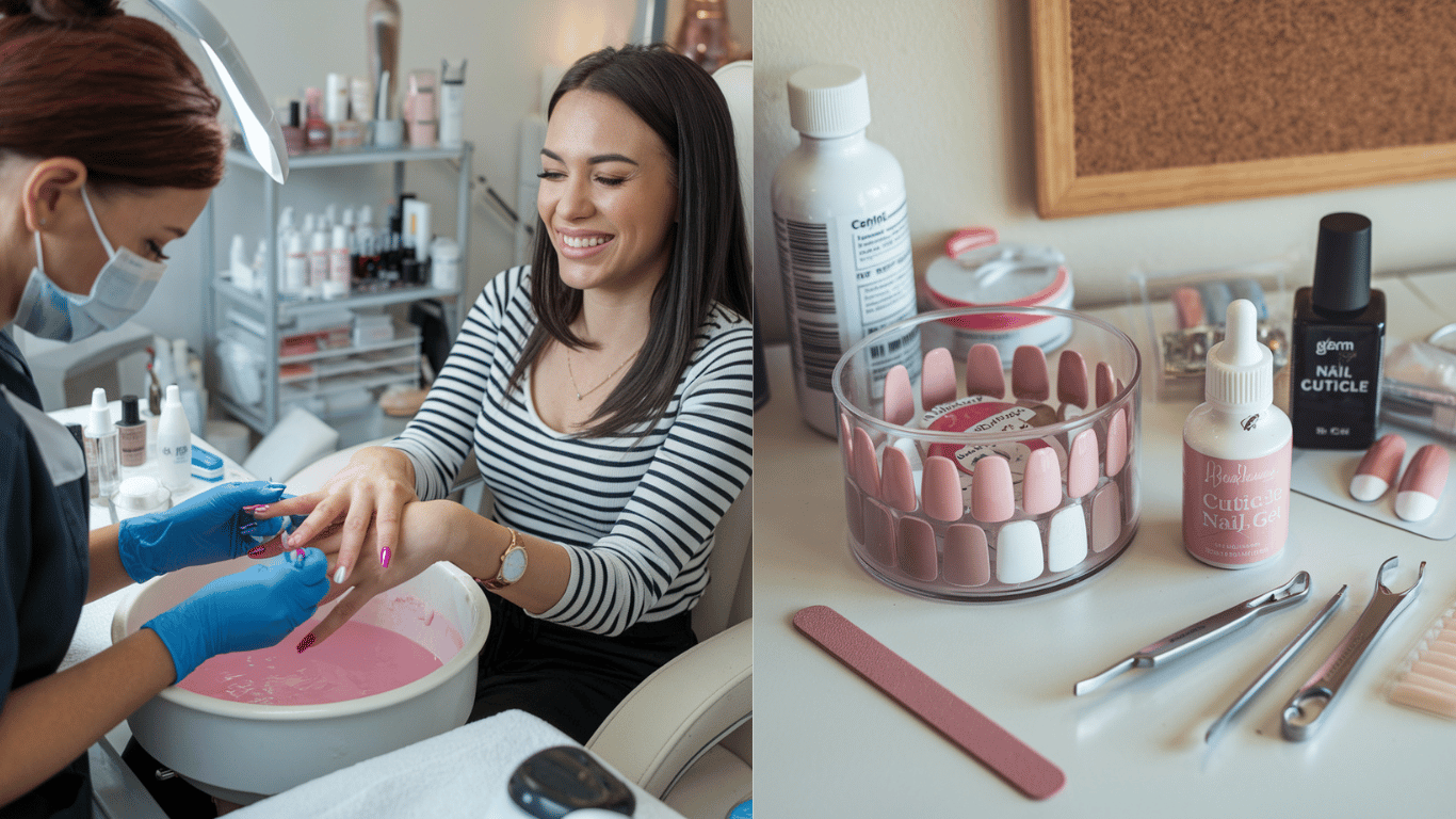 satisfação em se descobrir em o que nail desinger, mostra a felicidade de estar trabalhando com o que gosta, relação entre cliente e profissional da área e mostra suas ferramentas de trabalho.